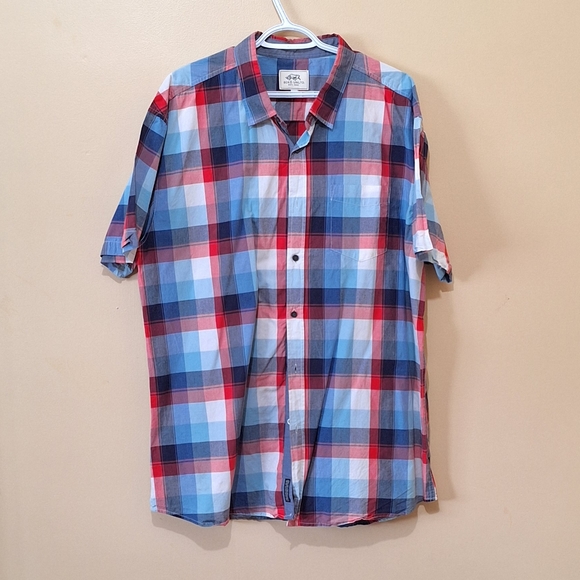 Ecko Unltd. Short Sleeve Plaid Button Down Shirt - Picture 1 of 3